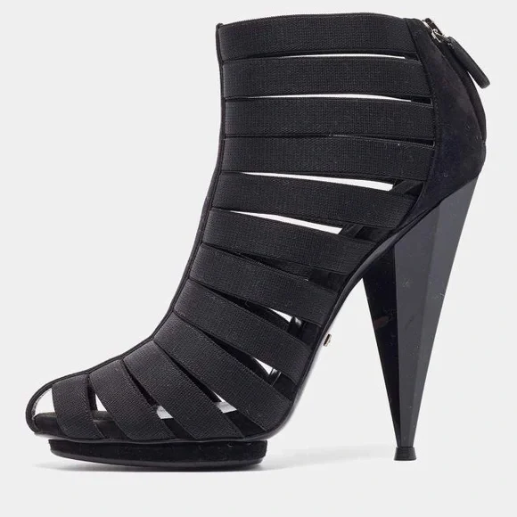 Gucci Isadora Elastic Cage Black Bootie 39.5 - Picture 4 of 8